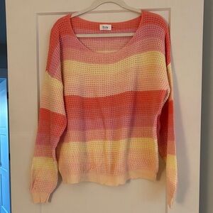 Bluivy Women's Colorful Striped Sweater